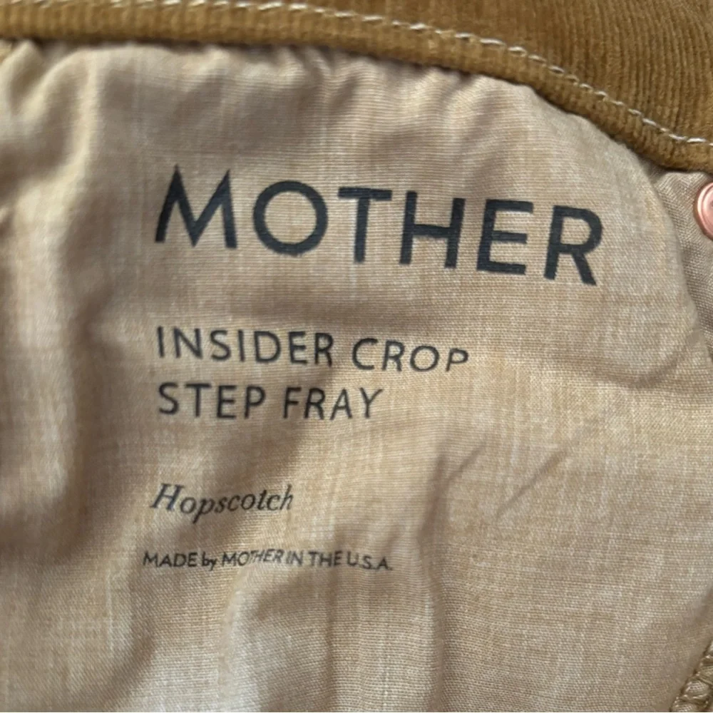 MOTHER Women Hopscotch Brown Corduroy Mid Rise Dazzler Ankle Fray Jeans Size 25 - Picture 5 of 12